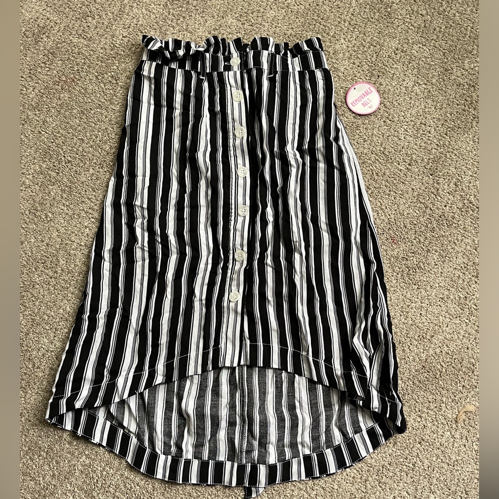Justice high low skirt with removable belt